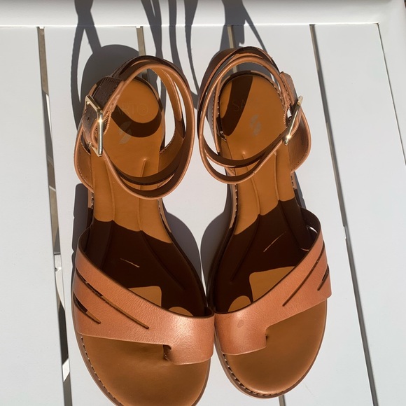 Sarto brown leather sandals size 9.5 M - Picture 2 of 13